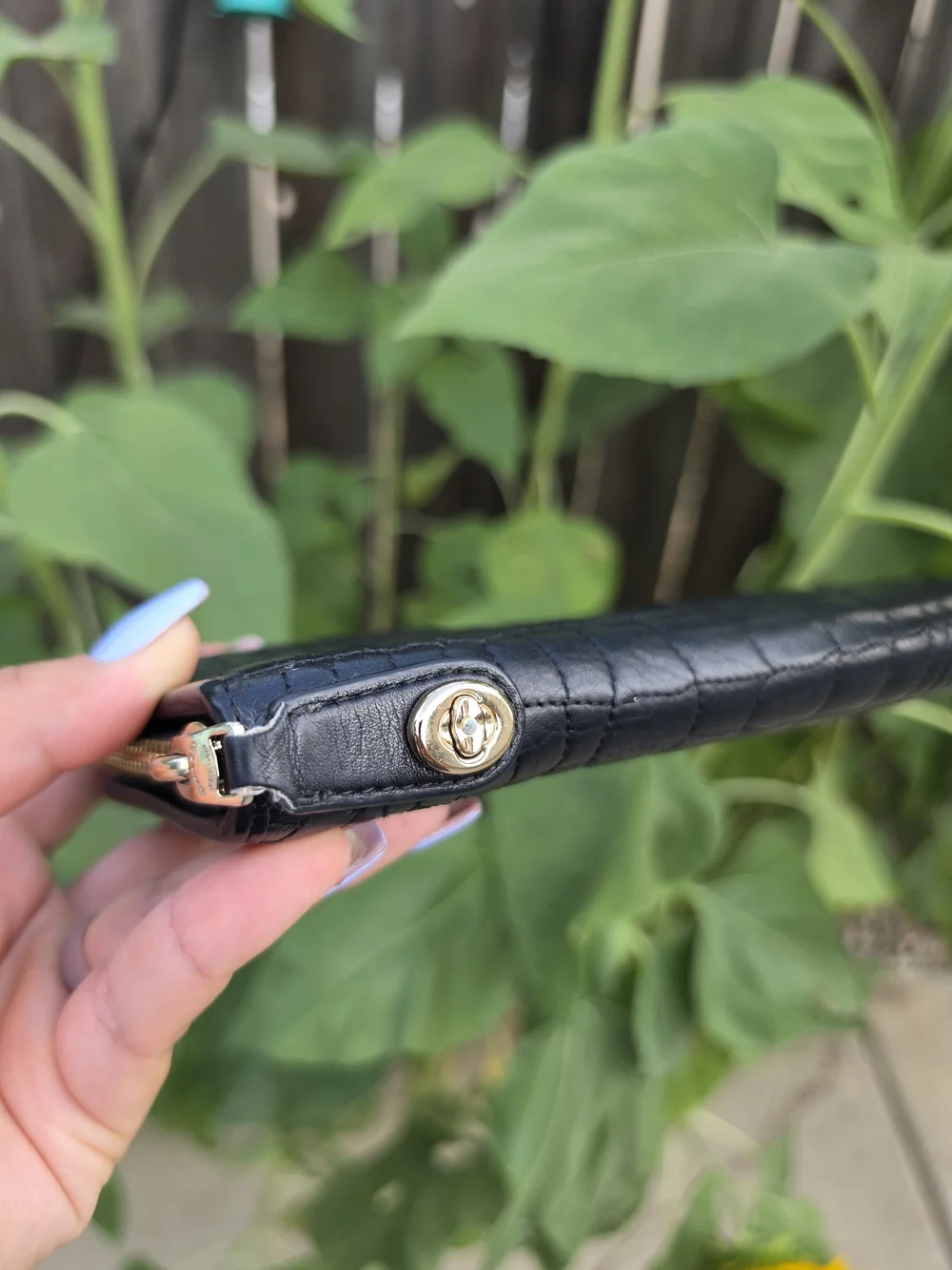 Coach black quilted